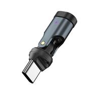 Zktfyshk 3. Adaptateur USB C rotatif à 180° + 360° PD240W 5A 480Mbps Sync LED Aluminium USB C Rotatif Adaptateur de charge rapide