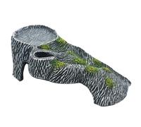 Zktfyshk Abri en résine pour aquariums - Décorations d'aménagement paysager - Plateforme de prélassement - Cachettes - Tortues - Habitat avec rampe