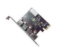 Zktfyshk Adaptateur PCIE USB 3.0 4 ports USB carte d'extension contrôleur carte convertisseur pour ordinateur de bureau caméra industrielle USB