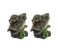 Zktfyshk Aquariums Paysage Résine Tortues Figurine Aquarium Aménagement Paysage Pour Élevage Crevettes Paysage Ornements Artisanat