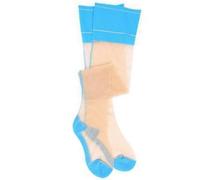 Zktfyshk Bas transparents pour femme avec couture arrière et haut contrasté à talon cubain couture arrière au-dessus du genou, Bleu peau, XS-XXL