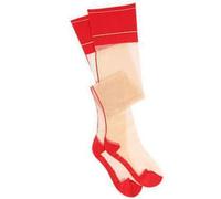 Zktfyshk Bas transparents pour femme avec couture arrière et haut contrasté à talon cubain couture arrière au-dessus du genou, Peau rouge, XS-XXL