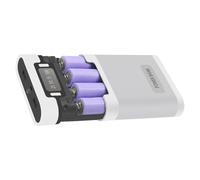 Zktfyshk Batterie rechargeable 18650 - Ensemble de construction modulaire - Charge rapide - Double ports - Moniteur LED - Texture ABS - Pour support de batterie