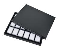 Zktfyshk Boîte de rangement élégante pour pierres précieuses et diamants avec couvercle transparent pour bijoux, strass et petits