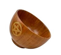 Zktfyshk Bol en bois unique pour affichage en cristal et rituels de jeu