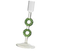 Zktfyshk Bougeoirs en verre borosilicate, large base solide pour s'adapter aux lumières de cire étroites standard, intérieur moderne et simple