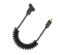 Zktfyshk Câble USB 5 de type C à ressort 80 Gbit/s 240 W PD3 1 cordon de charge à vis pour panneau d'extension E marqueur puce