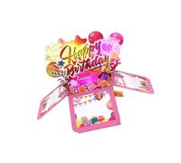 Zktfyshk Carte de vœux d'anniversaire musicale avec lumières LED et élégante boîte de présentation pour événements spéciaux - Design artisanal - Affichage de cartes de vœux lumineuses