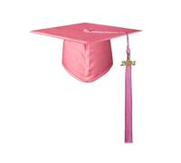 Zktfyshk Chapeaux tendance, chapeau de remise de diplôme de diplômé 2024 diplômé chapeau de remise de diplôme à pompons Commencements Bachelor High Schools Chapeau adulte Rose, rose, XS-XXL