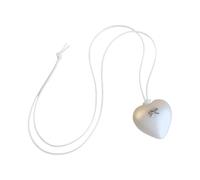 Zktfyshk Collier avec pendentif en forme de cœur avec nœud papillon couleur dopamine fait à la main réglable pour femmes et filles, bijoux uniques et tendance, Pendant 4x4cm, Acrylique