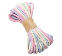 Zktfyshk Cordon en coton ombragé à la main pour les entreprises - Corde de couleur douce de qualité pour la fabrication de bijoux et les matériaux d'art - Corde en coton de couleur segmentée