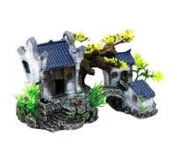 Zktfyshk Décoration d'aquarium en forme de roche - Abri Betta - Sans danger pour les poissons d'eau douce et salée - Accessoires
