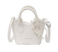 Zktfyshk Élégant sac à bandoulière avec sangle réglable pour femme, sac à main en cuir PU, sac à main de bureau cartable, blanc, As shown in the figure
