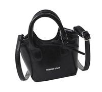 Zktfyshk Élégant sac à bandoulière avec sangle réglable pour femme, sac à main en cuir PU, sac à main de bureau cartable, Noir , As shown in the figure