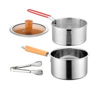 Zktfyshk Ensemble de pinces à friteuses en acier inoxydable pour la cuisine à la maison - Accessoires de cuisine avec couvercle