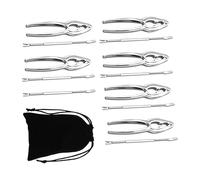 Zktfyshk Ensemble d'outils de manipulation de fruits de mer pour crabes, crackers, homards, coquillages, fourchettes et pics avec sac pour cuisine, camping et barbecue, outil de barbecue
