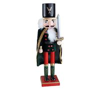 Zktfyshk Figurine traditionnelle en bois de 38 cm de haut - Décoration de Noël - Soldat