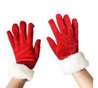 Zktfyshk Gants chauds, gants de Noël, cosplay, Père Noël, gants d'hiver, mitaines extensibles et chaudes, LED blanches, gants décoratifs pour filles et adolescentes, Les mains des enfants avec, Size