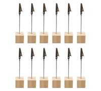 Zktfyshk Lot de 12 supports de cartes de nom avec clips pour photos et mémos pour restaurants, lieux