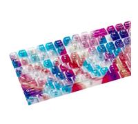 Zktfyshk Lot de 132 touches rétroéclairées arc-en-ciel dégradées - Design ergonomique - Durabilité - PC pour une saisie fluide - Accessoires de claviers arc-en-ciel