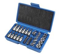 Zktfyshk Lot de 34 douilles et embouts de 3/8" avec étui de transport pour voiture et camion
