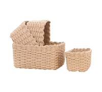 Zktfyshk Lot de 4 ou 5 paniers empilables portables pour un rangement facile à la maison - Paniers portables tissés et faciles à utiliser