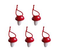 Zktfyshk Lot de 5 pendentifs en forme de champignon pour sapin de Noël, chapeau, sac, décoration, feutrine de laine, festival pour création K