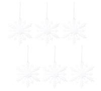 Zktfyshk Lot de 6 décorations de Noël suspendues supplémentaires en PVC pour sapin de Noël