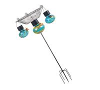 Zktfyshk Mangeoire à oiseaux solaire pour colibris avec fenêtre d'observation, piquets antirouille pour balcon, sanctuaires d'oiseaux, mangeoire à oiseaux résistante au soleil