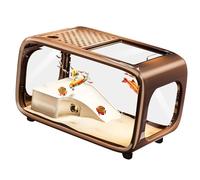 Zktfyshk Marinepark Réservoir tout-en-un avec protection automatique pour poissons de chasse et tortues d'animaux domestiques Structure d'alimentation intelligente Marinepark