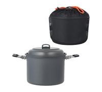 Zktfyshk Marmite de camping légère en aluminium dur 6 L pour 4 à 7 personnes, soupe de grande capacité