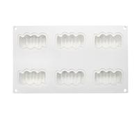 Zktfyshk Moules en silicone multi-cavités en forme de vagues longues pour gâteaux faits maison et chocolat - Moules de cuisson en silicone de qualité alimentaire pour enfants