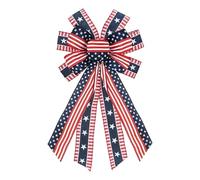 Zktfyshk Nœuds en ruban fabriqués à la main pour le jour de l'indépendance pour décorations de fête patriotique, fournitures artisanales, célébration nationale