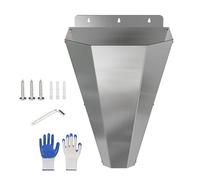 Zktfyshk Outil de boucher de volaille en acier inoxydable avec base plate trous de montage gants pour un nettoyage efficace et une durabilité en acier inoxydable Cône d'abattage de volaille