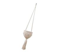 Zktfyshk Panier mural en corde de coton naturel pour stockage de fruits tissé à la main support décoratif intérieur extérieur multi-usage petit espace panier d'organisation