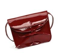 Zktfyshk Petit sac à bandoulière en cuir synthétique avec nœud papillon pour femme avec sangles réglables, Rouge, As shown in the figure