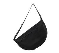 Zktfyshk Petit sac à bandoulière en forme de demi-lune avec plusieurs poches, sac à bandoulière, sacs à boulettes souples, Noir , As shown in the figure