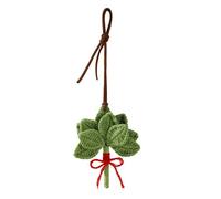 Zktfyshk Porte-clés en fil tissé à la main en forme de feuilles de pomelo - Symbole de bonne chance et de malheur - Pendentif unique - Accessoire de mode - Cadeau tendance