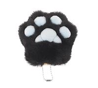 Zktfyshk Porte-clés en forme de chat en peluche avec pendentif mignon pour voiture, sac à dos, bijoux tendance pour femmes et filles, bleu/noir, As shown in the figure