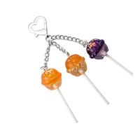 Zktfyshk Porte-clés sucette réaliste en résine pour clés, sac à dos, accessoire léger, plusieurs couleurs disponibles, #2, The lollipop is about 7cm long.