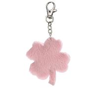 Zktfyshk Porte-clés trèfle à quatre feuilles en peluche avec pendentif en forme de trèfle kawaii, décoration de sac à dos, rose, As shown in the figure