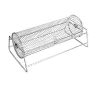 Zktfyshk Premium 304 Panier de barbecue antirouille avec poignée en bois amovible pour une rotation facile Passe au lave-vaisselle Grande capacité Poignée amovible