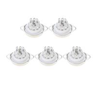 Zktfyshk Prise de base B9A avec bornes à double plaque non érosion, installation simple pour tubes à vide 12AX7 ECC83, douille de tube plaquée or avec couche d'étain pour amplificateurs amateurs de