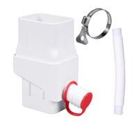 Zktfyshk Répartiteur de collecte d'eau de jardin avec connexion de sortie, matériaux en PVC pour une récolte efficace de la pluie, résistant aux intempéries