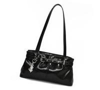 Zktfyshk Sac à bandoulière en polyuréthane pour femme - Élégant sac à main sous les aisselles - Sac à main tendance avec décoration de charme pour un usage quotidien, Noir , As shown in the figure