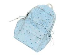 Zktfyshk Sac à dos en nylon de grande capacité pour lycée, étudiants, sac d'école avec compartiment pour ordinateur portable et poches latérales, bleu, Width 26 x Height 36cm