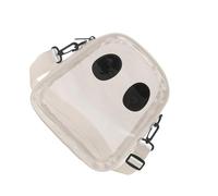 Zktfyshk Sac à motif tête de mort sur le thème d'Halloween - Léger - En tissu PU - Sangle réglable pour téléphone - Sac de rangement gothique - Couleur contrastée, Noir transparent, One Size