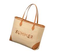 Zktfyshk Sac de plage brodé surdimensionné pour femme, sac à bandoulière tissé à double poignée pour voyage, gym, shopping et vacances, kaki, As shown in the figure