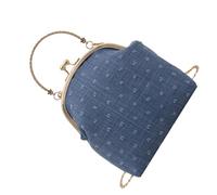 Zktfyshk Sac de soirée élégant avec sangle de chaîne réglable - Sac à main à bandoulière tendance pour mariage, banquet, bal de fin d'année, événement, bleu, Width 17.5 x Height 18.5 cm
