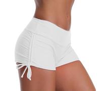 Zktfyshk Short de bain taille haute pour femme à séchage rapide pour adolescentes, piscine, gym, plage, short de bain anti-fuite